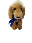 Fao Schwarz Plush Blue Ribbon Golden Retriever Puppy Stuffed Dog 10  2012