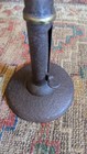 Rare Antique Early Primitive Metal Iron Pushup Wedding Band Candleholder 7 5 