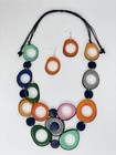 Handmade Tagua Nut Set Necklace And Earrings 