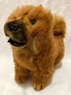 Vintage 1989 Trans World Realistic Chow Chow 12  Plush Toy Dog Black Tongue