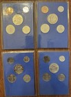 4 Pc Lot 1974 Belgium Official French Specimen Fleur De Coins Sets 5 Coins Each