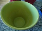 Vtg Us Pottery Flower Pot Planter Chartreuse Green Swirl Usa 7  Not Bauer
