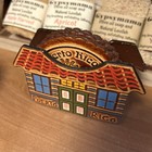 Puerto Rico Leather Coasters Set Of 4 Round With House Holder Vintage