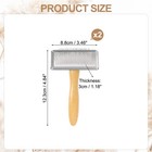 Wool Carder Brush 2 Medium  Silver wood Color