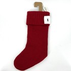 Wondershop Large Red Knit Sweater Lined Christmas Stocking Initial Letter I New