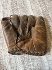 Vintage Split-finger Tan Leather Baseball Glove 1930-1940