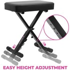 Foldable Adjustable Piano Bench X-style Music Stool - Piano Keyboard Bench Se   