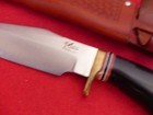 Blackjack Effingham Trail Guide Mint A2 Fixed Blade Buffalo Horn Handle Knife
