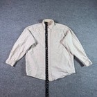 Vtg 80s Banana Republic Mill Valley Shirt Men M Beige Gray Striped Made In Usa