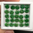 100pcs 0 8   15mm Round Cut Green Loose Cubic Zirconia 5a Cz Stone Birthstone Diy