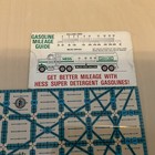 C1980s-1990s Hess Gasoline Mileage Pocket Chart