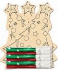 Christmas Ornaments Decorating Kit Santa Gingerbread Man Snowman Tree Gift Kraft