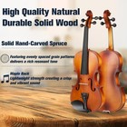 Violin 4 4 Full Size Solidwood Acoustic Kit Hard Case Bow Mendini Cecilio Fiddle