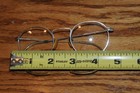 Vintage Antique Wire Rimmed Round Spectacles Eyeglasses With Eyeglass Case Old  