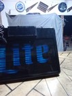 Vintage Miller Lite Beer Hanging Heavy Neon Bar Light Sign Double Sided 17   24 