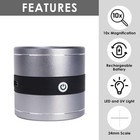 Magnifying Glass 10x Rechargeable Jewelers Loupe With Scale Magnification  Lo   