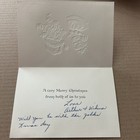 Vintage Mid-century Christmas Card Santa And Mrs  Claus Dancing