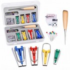 14-piece Bias Tape Maker Kit Sewing Binding Tool Set W Binder Foot For Quilting