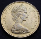 1867-1967 Canada s Confederation  1 Dollar  800 Silver Gold Tone - Canada Goose
