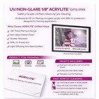 Acrylic Glass Non Glare 99  Uv Protected Shatterproof Museum Display For Frames