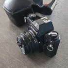 Vintage Nikon Em Black Slr Film Camera With Nikon Lens And Case
