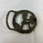 Brass Aquarius Hippie 1970s Vtg Belt Buckle Zodiac Star Sign Astrology Festival