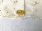 Vitg Handkerchief  Madeira Linen   Emb W  Sticker   Price Tag Crawford Hollige
