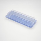 400sets St2-001 Blue black sakura Pet Sushi Trays With Lids 8 6 3 8 1 8 In