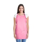 Apron Commercial Restaurant Home Bib Spun Poly Cotton Kitchen Aprons  3 Pocke   