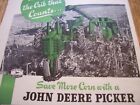Vintage  John Deere Advertising Sheet -  Tractor    200  Corn  Picker -1950