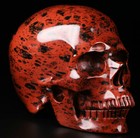 Huge 5 0  Mahogany Obsidian Carved Skull  Super Realistic  Crystal Healing
