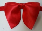 Handmade Oversized Red Satin Bow Tie Vintage Style 70 s Wedding Prom Gift 4 Him