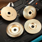 3pcs Wood Grinding Disc Set 100mm 16mm Bore Angle Grinder Carving Shaping Tool