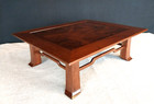 Large Walnut Bonsai Display Stand  16-x 13-1 2 X 5-1 2 High  W burl Inset 