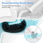 Toilet Bowl Brush Holder Set  Curved Design With Holder For Deep Cleaning Under