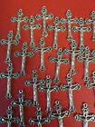 Christian  Catholic Lot Of 100 Silver Plate Metal Crucifix Cross  1 5 Inches 