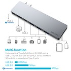 Aluminum Usb Type-c Hub 4k Hdmi Sd tf Card Reader Usb 3 For Macbook Pro  Air M1