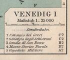 Venice  Original Map 1934 Venezia  Antique Vintage Map City Plan Italy