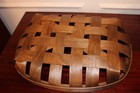 Vintage Woven Wood Tobacco Basket Square 16 5  X 14 5    Farmhouse Wall Hanging