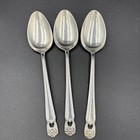 3 Rogers International Eternally Yours Silverplate Oval Soup Spoons 7-1 4 