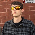 Pyramex Goliath Safety Glasses Black Ice Orange Mirror Lens Sunglasses Z87 1