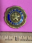 Vintage American Legion Hat lapel Pin- Brass With A Blue Enamel Emblem