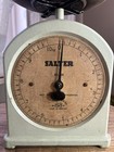 Antique Salter No 34 Cast Iron Kitchen Scale Mint Green Dutch Export 1930s