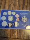 1999-a German 10 Pc Proof Coin Set In Original Outer Sleeve   Plastic Case