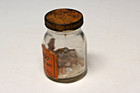 Vintage Early Al Foss Fly Spinner Bait Jar With Contents Tough Piece