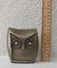 Owl Figurine Metal Statue Nature Bird Home Decor Collectible Woodland Boho Gift