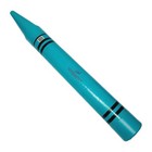 Vintage 1988 Teal Jumbo Crayon Coin Bank 35   