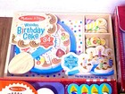 Melissa   Doug Wood Food 5 Set Lot Birthday Cake Cookie Cupcake Pizza Brand New