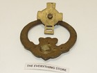 Door Knocker Vintage Brass Irish Celtic Claddagh With Cross Used Free Ship