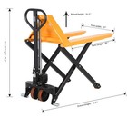 Apollolift Used Manual Scissor Pallet Jack 45 x27  High Lift Truck 2200lbs